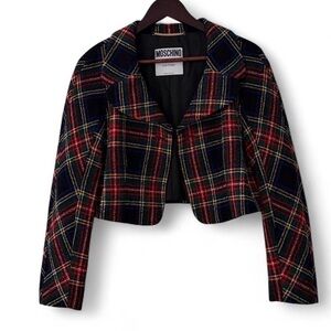 Moschino Women's Tartan Blazer - Red, Blue, Yellow